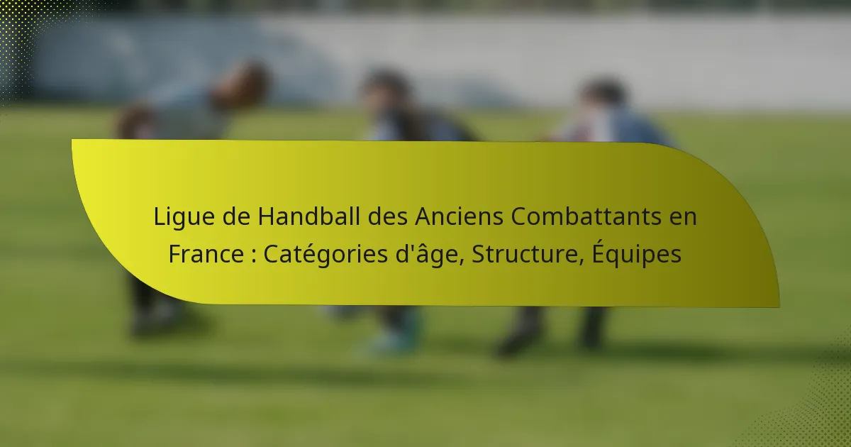 Ligue de Handball des Anciens Combattants en France : Catégories d’âge, Structure, Équipes