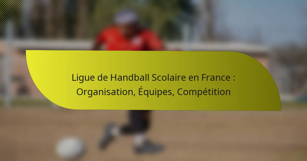 Ligue de Handball Scolaire en France : Organisation, Équipes, Compétition