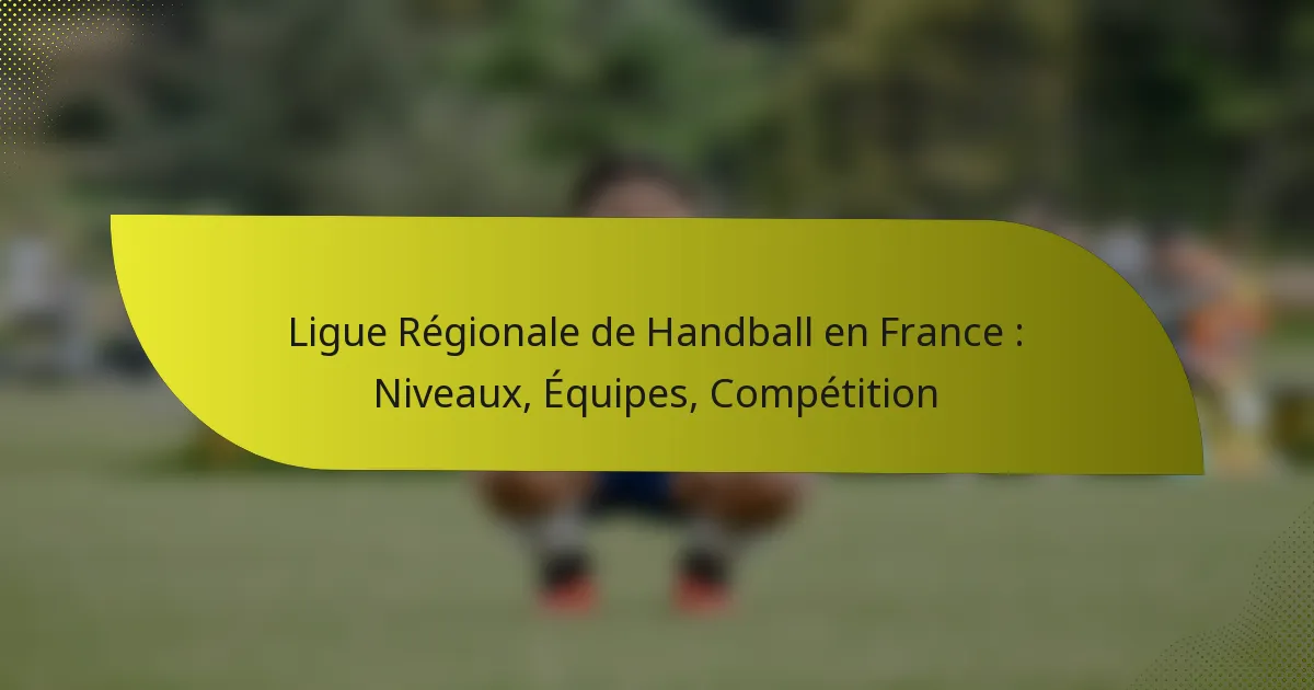 Ligue Régionale de Handball en France : Niveaux, Équipes, Compétition