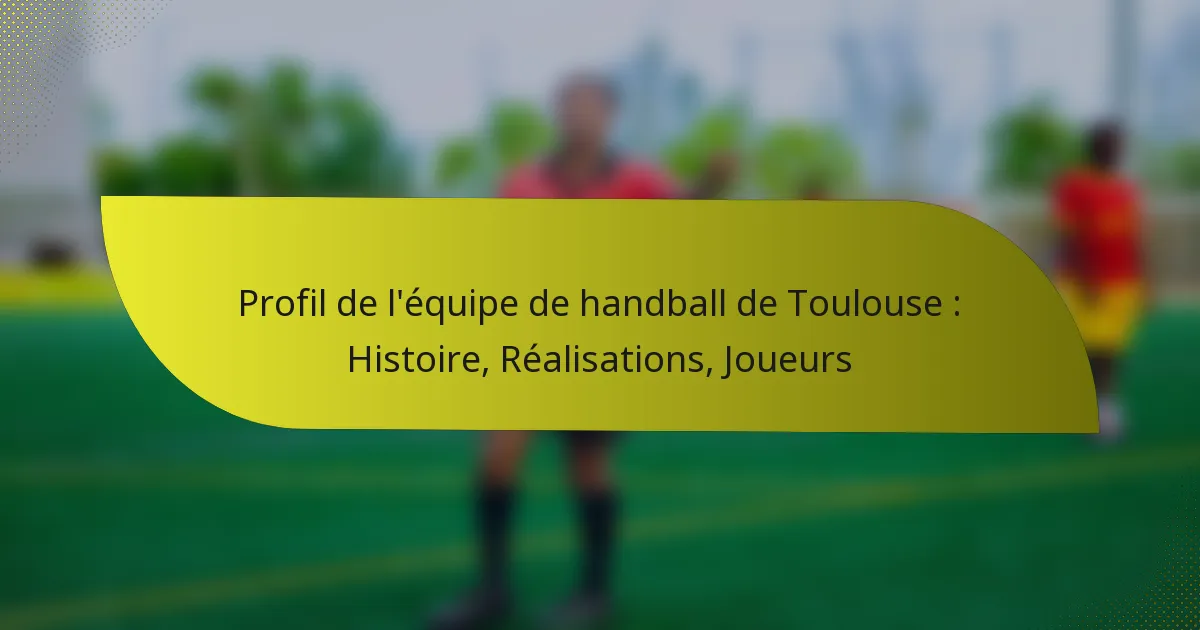 Profil de l’équipe de handball de Toulouse : Histoire, Réalisations, Joueurs
